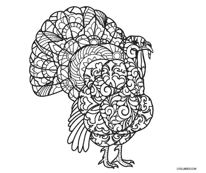 Turkey Coloring Pages For Adults
 Free Printable Turkey Coloring Pages For Kids
