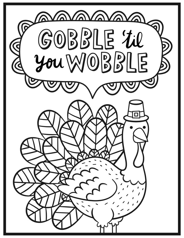 Turkey Coloring Pages For Adults
 FREE Thanksgiving Coloring Pages for Adults & Kids