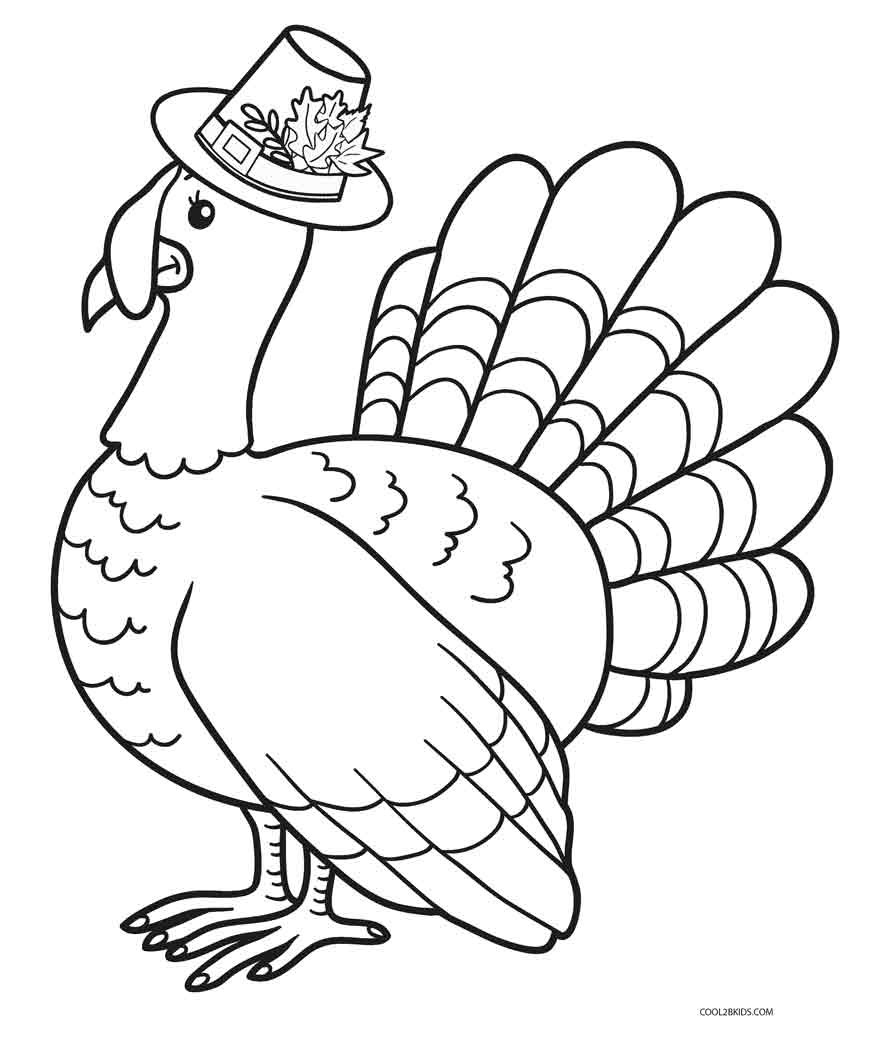 Turkey Printable Coloring Pages
 Free Printable Turkey Coloring Pages For Kids
