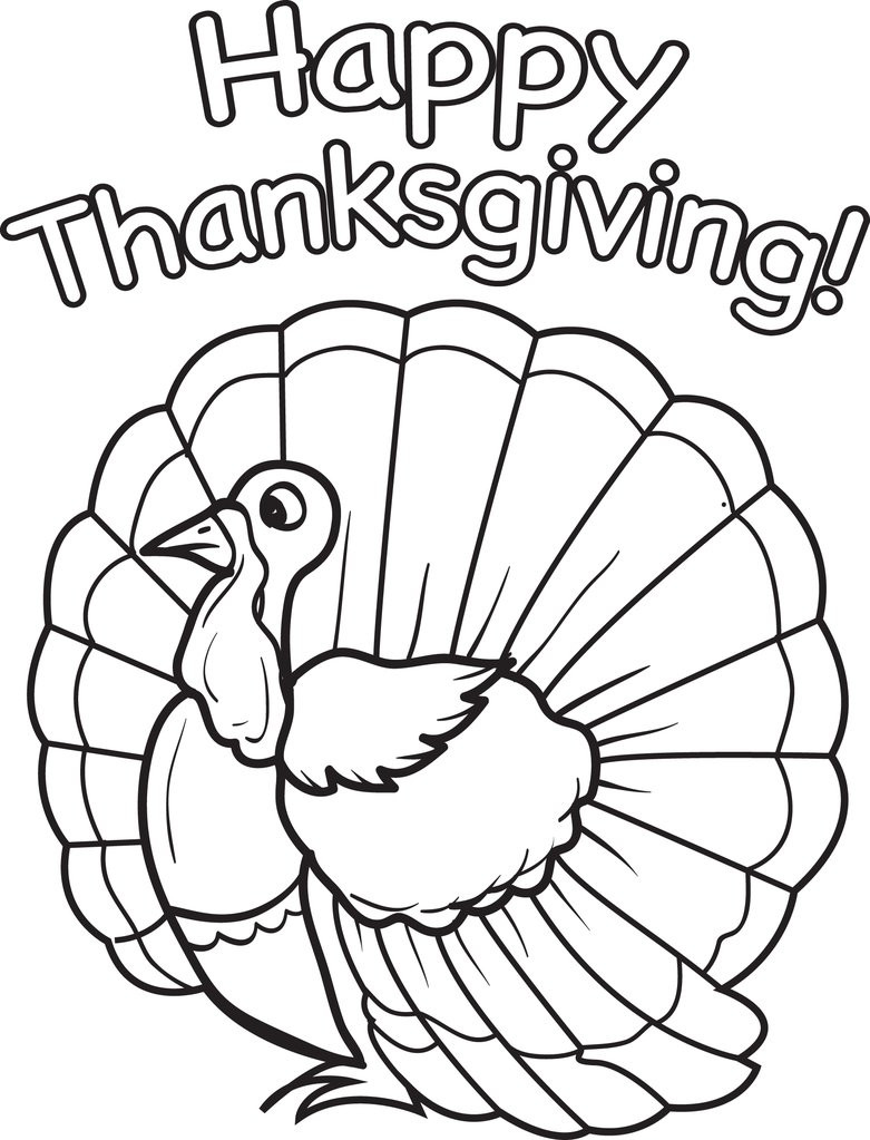 Turkey Printable Coloring Pages
 FREE Printable Thanksgiving Turkey Coloring Page for Kids