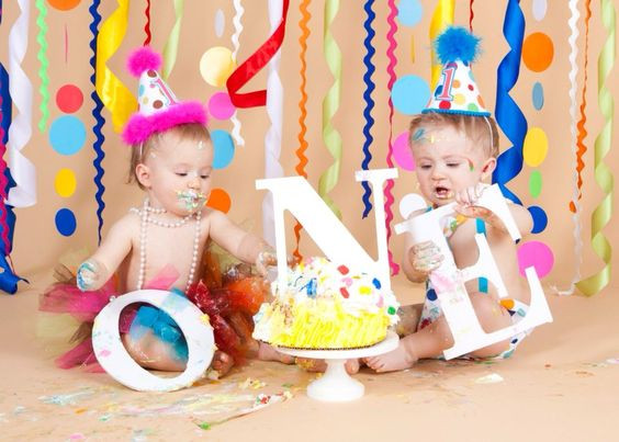 Twins First Birthday Gift Ideas
 Twins first birthday smash cake photo session Used letters