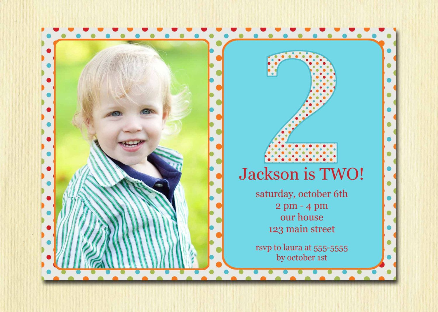 Two Years Old Birthday Quotes
 Get FREE Template 2 Year Old Birthday Party Invitation