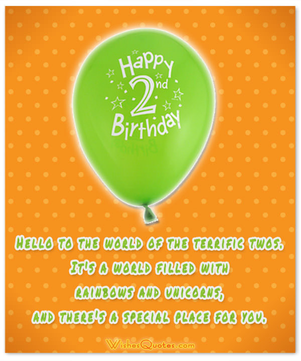 Two Years Old Birthday Quotes
 2nd Birthday Wishes – Baby Turns Two – WishesQuotes