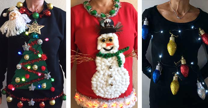 Ugly Christmas Sweater DIY
 It s Ugly Christmas Sweater Time 3 Tree Mendously Tacky