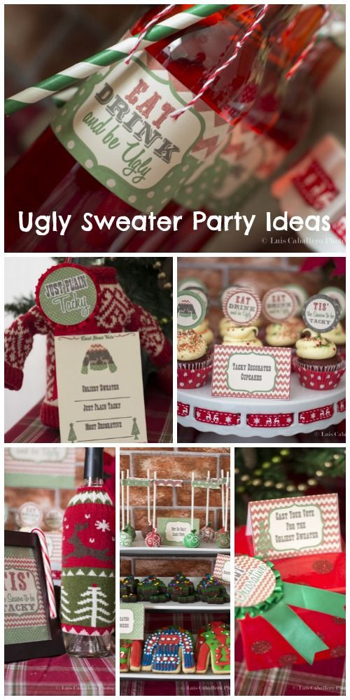 Ugly Sweater Christmas Party Ideas
 Holiday Christmas Christmas Holiday "Vintage Ugly