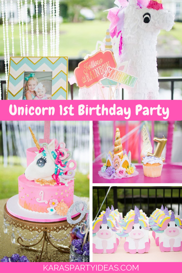 Unicorn 1St Birthday Party Ideas
 Kara s Party Ideas Unicorn 1st Birthday Party