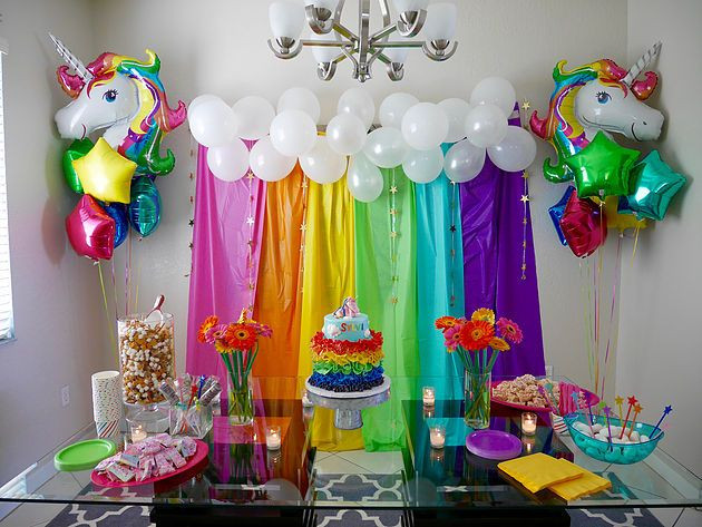 Unicorn And Rainbow Birthday Party Ideas
 Best 25 Rainbow unicorn party ideas on Pinterest