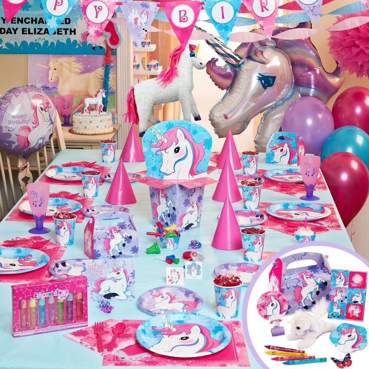 Unicorn And Rainbow Party Ideas
 enchanted unicorn