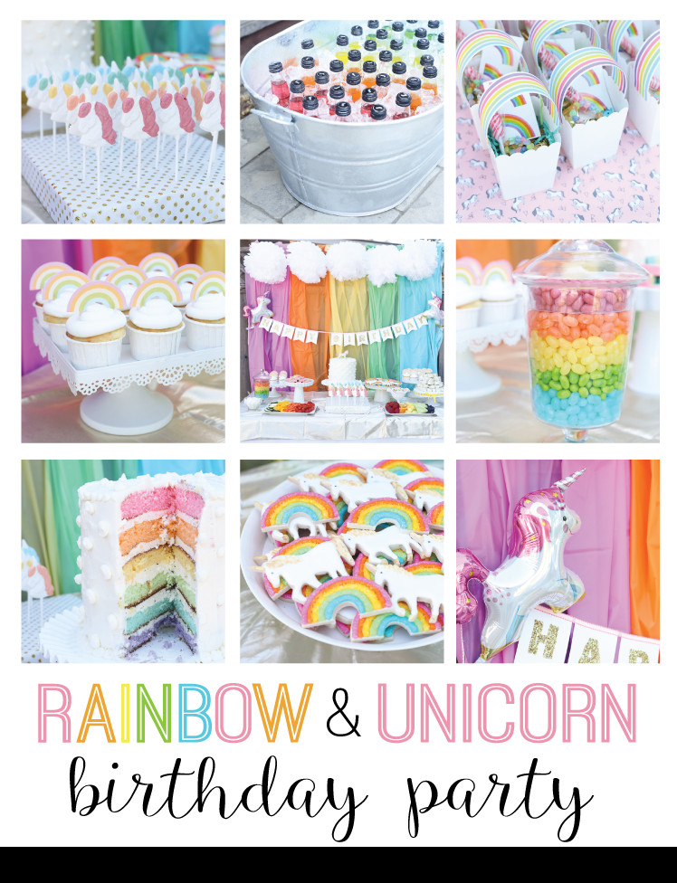 Unicorn And Rainbow Party Ideas
 unicorn and rainbow birthday party