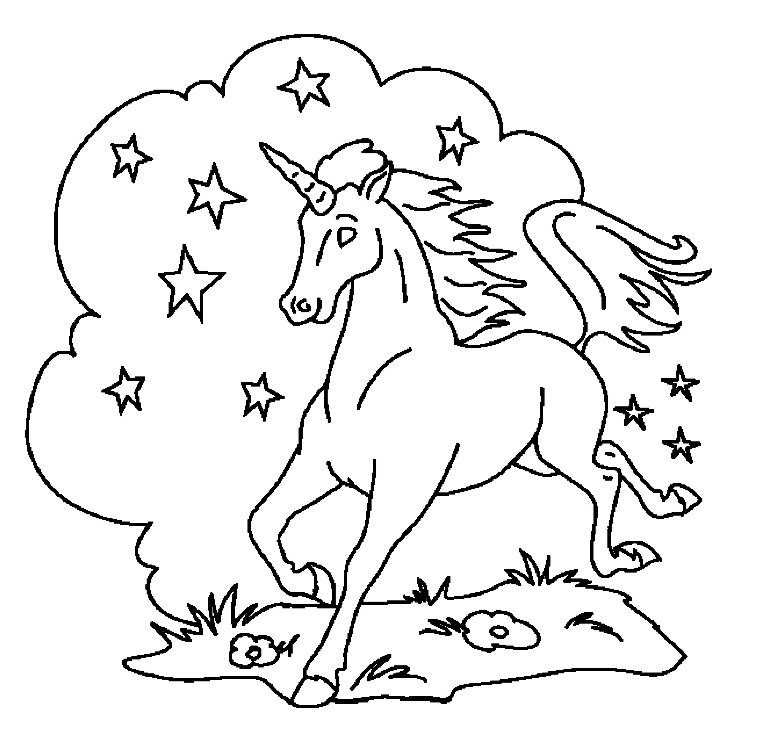 Unicorn Coloring Pages For Kids
 Print & Download Unicorn Coloring Pages for Children