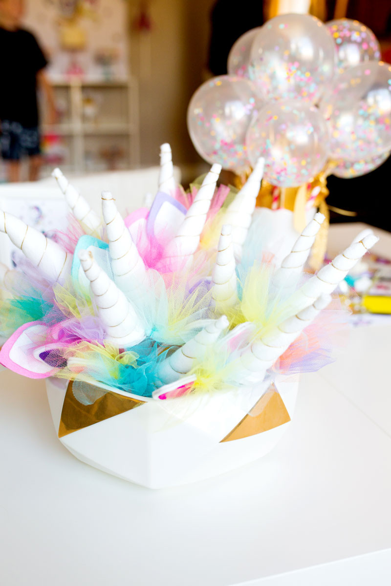 Unicorn Party Centerpiece Ideas
 Unicorn Birthday Party Decorations by Modern Moments