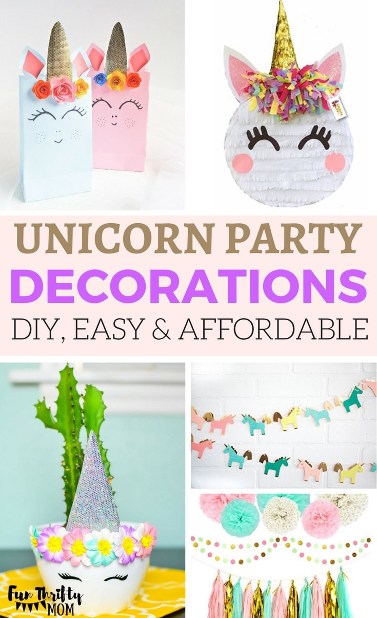 Unicorn Party Decoration Ideas
 21 DIY Unicorn Birthday Party Ideas Fun Thrifty Mom