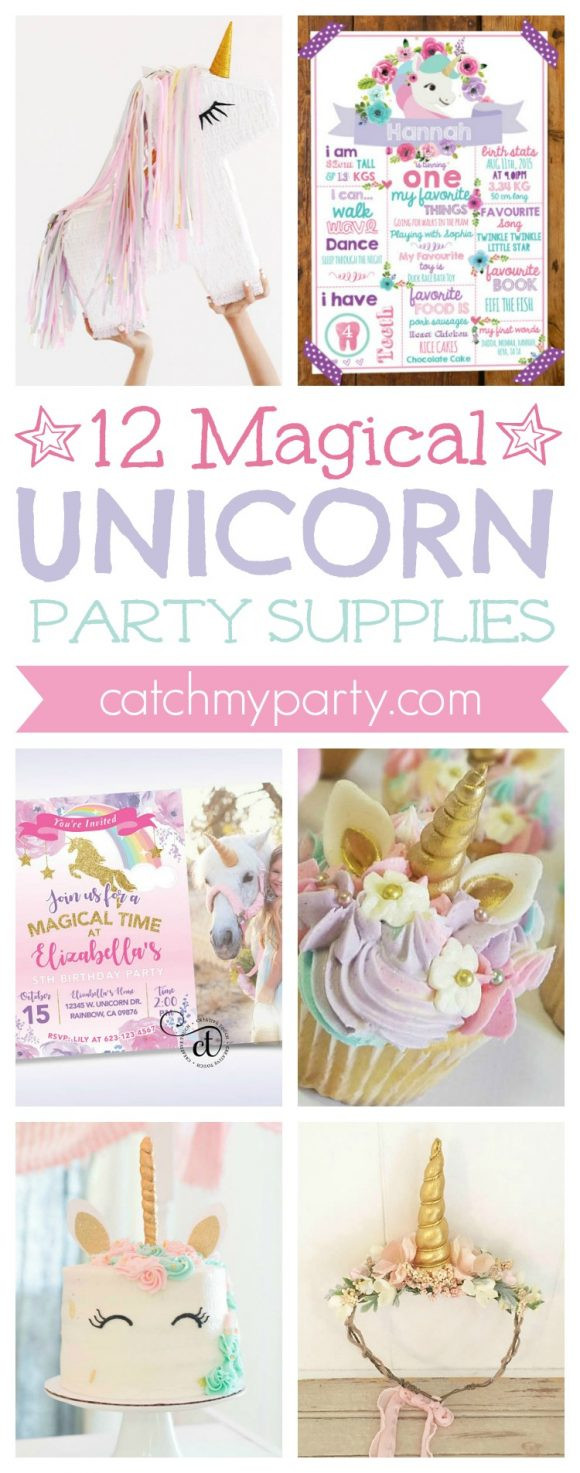 Unicorn Party Favor Ideas
 The Best 12 Rainbow Unicorn Party Supplies
