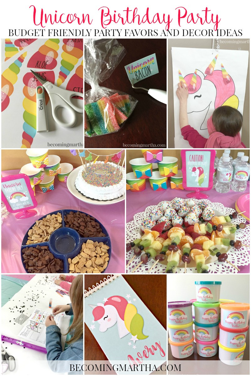 Unicorn Party Ideas On A Budget
 Rainbow and Unicorn Birthday Party Decor and Party Favors