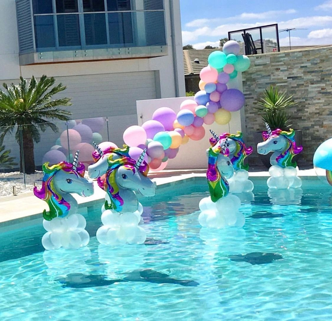 Unicorn Pool Party Ideas
 Mermicorn Birthday Party Mermaid Birthday Party Unicorn