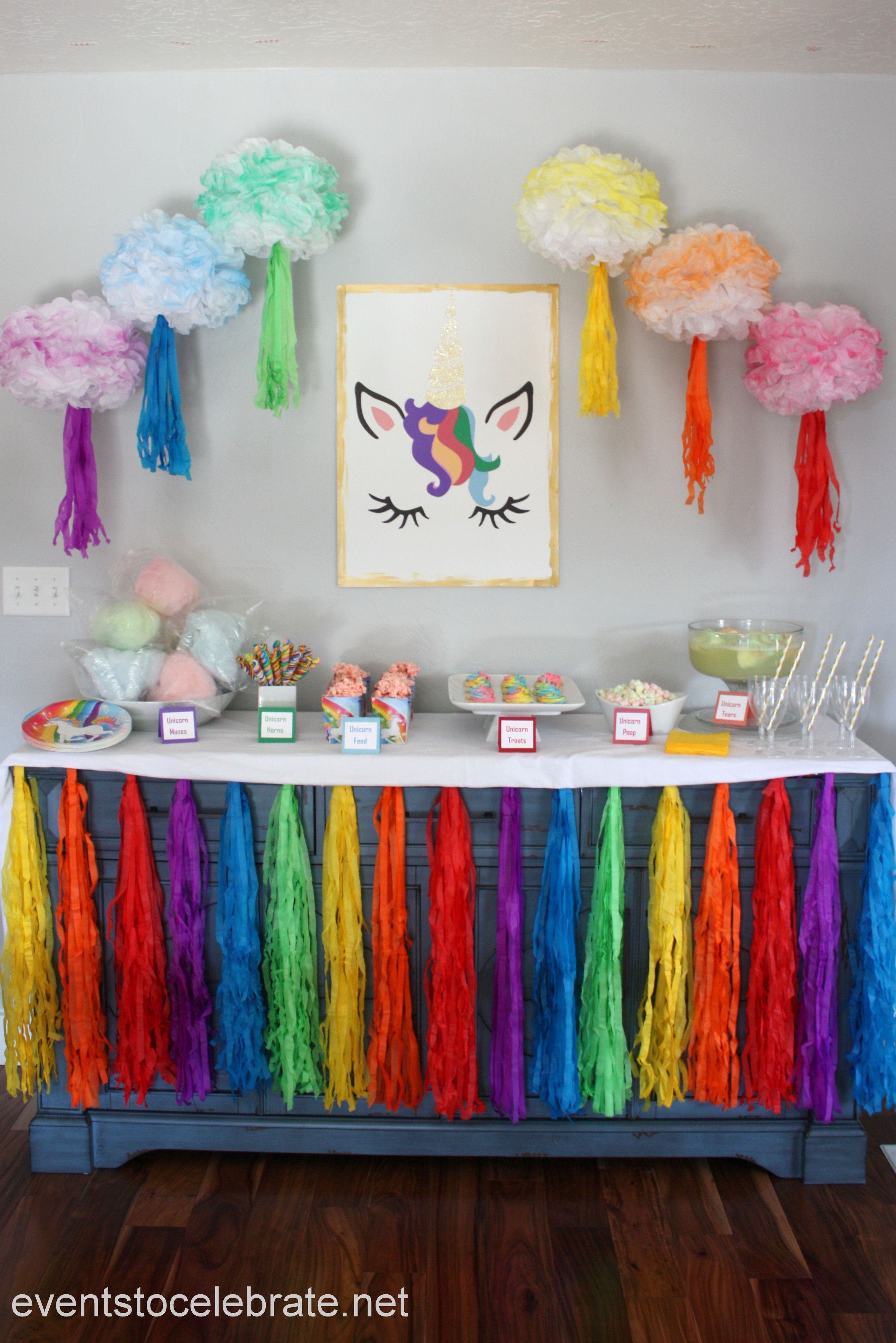 Unicorn Rainbow Party Ideas
 Unicorn Party Decorations and Food