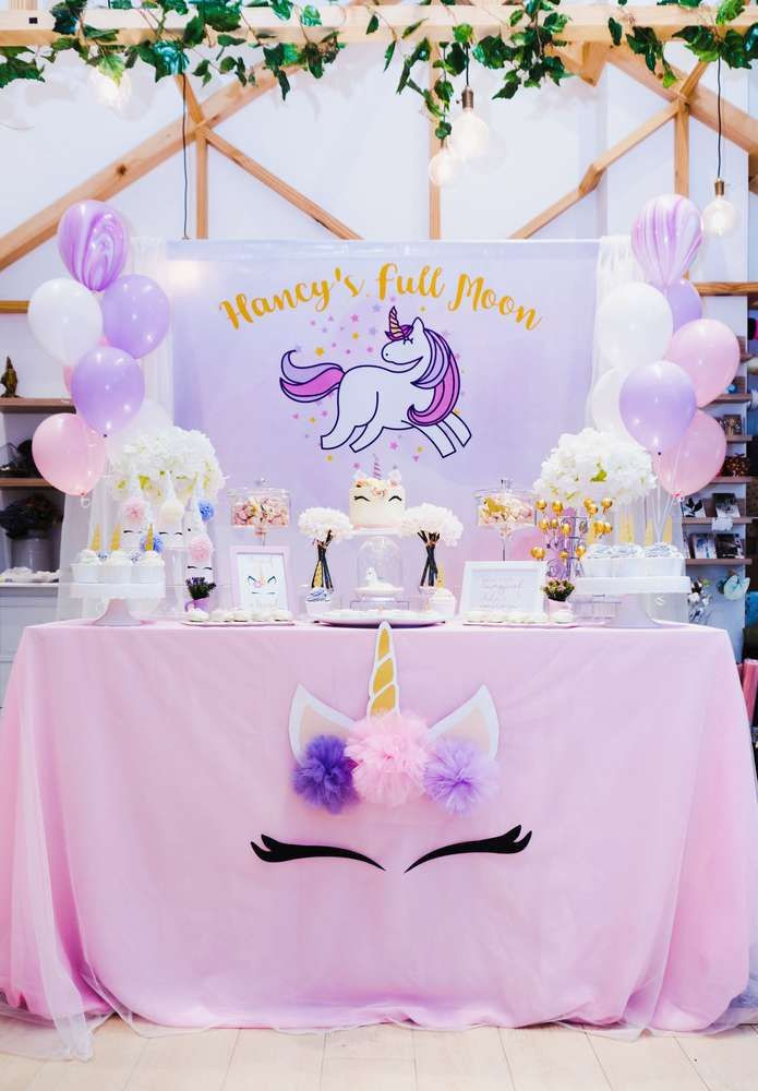 Unicorn Themed Party Ideas
 Unicorn Theme Birthday Party Ideas 1 of 18
