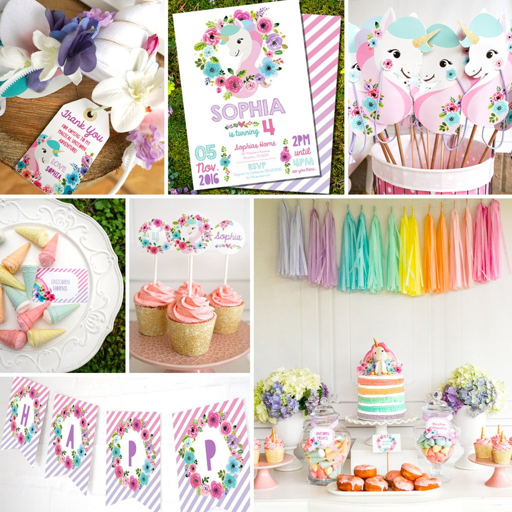 Unicorn Themed Party Ideas
 Unicorn Birthday Party Decorations