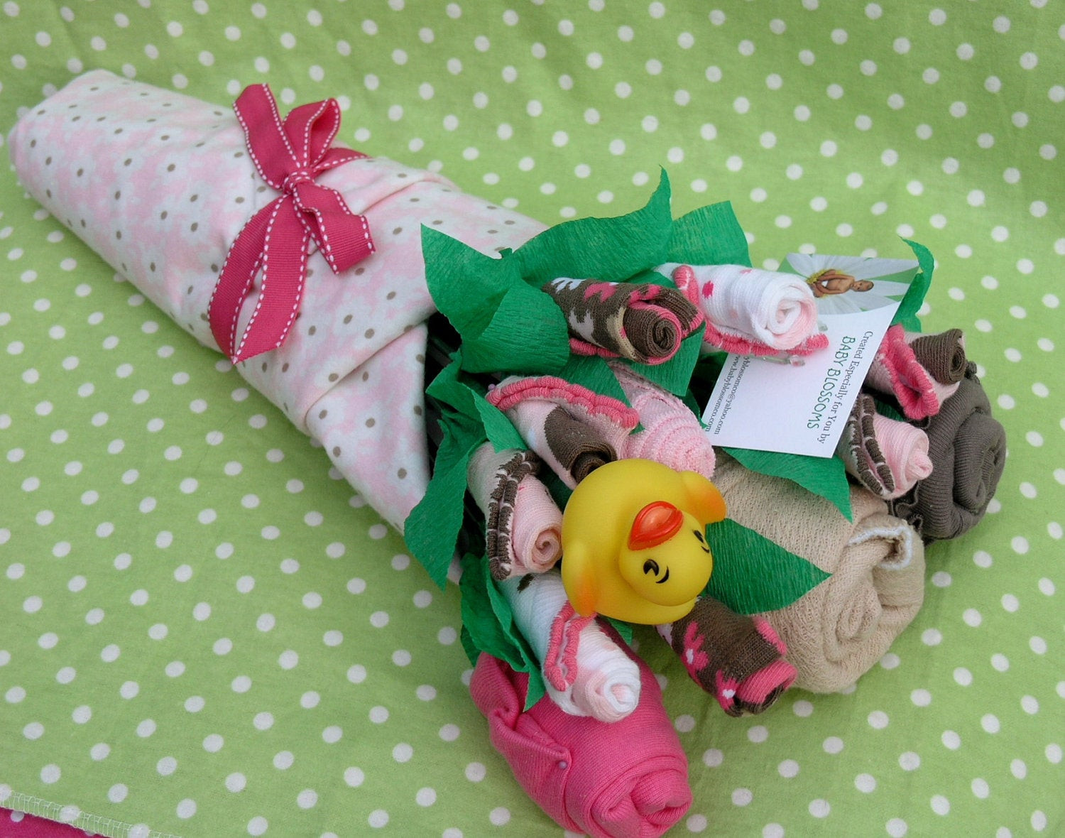 Unique Baby Girl Gift Ideas
 Baby Clothes Bouquet for Girls Unique Baby by babyblossomco