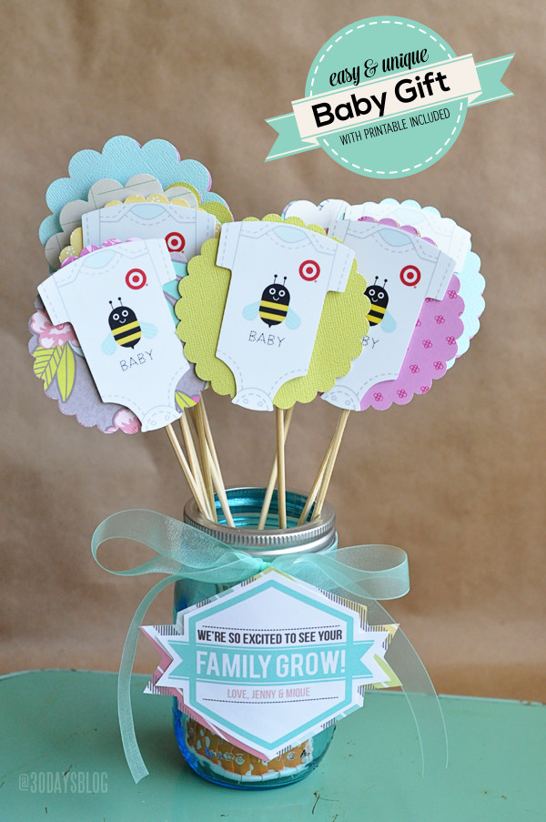 Unique DIY Baby Shower Gifts
 Unique Baby Shower Gift Idea w Printable