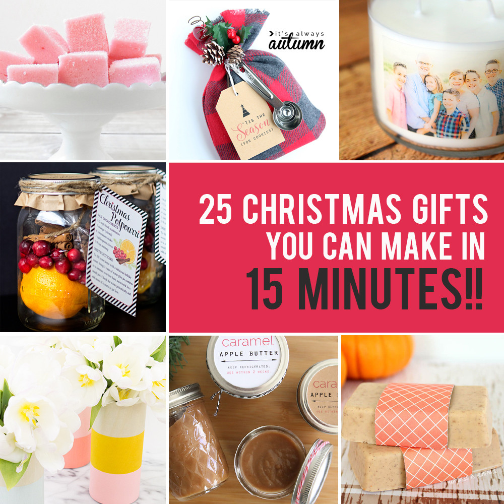 Unique DIY Christmas Gifts
 25 easy homemade Christmas ts you can make in 15
