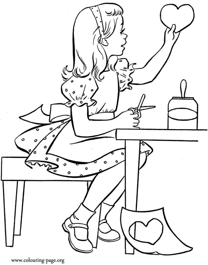 Valentine Coloring Pages For Girls
 17 Best images about Holidays coloring pages on Pinterest