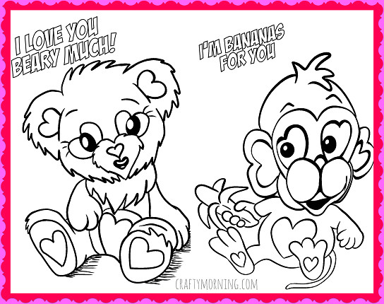 Valentine Coloring Sheets Free Printable
 Free Printable Valentine s Day Coloring Pages Crafty Morning