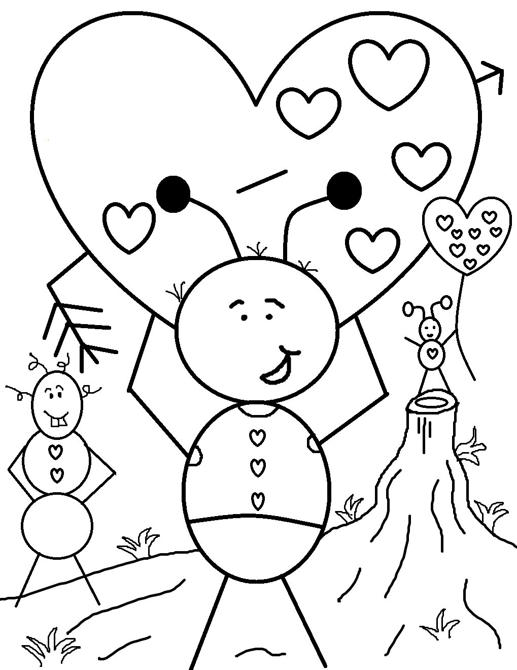 Valentine Coloring Sheets Free Printable
 Free Printable Valentine Coloring Pages For Kids