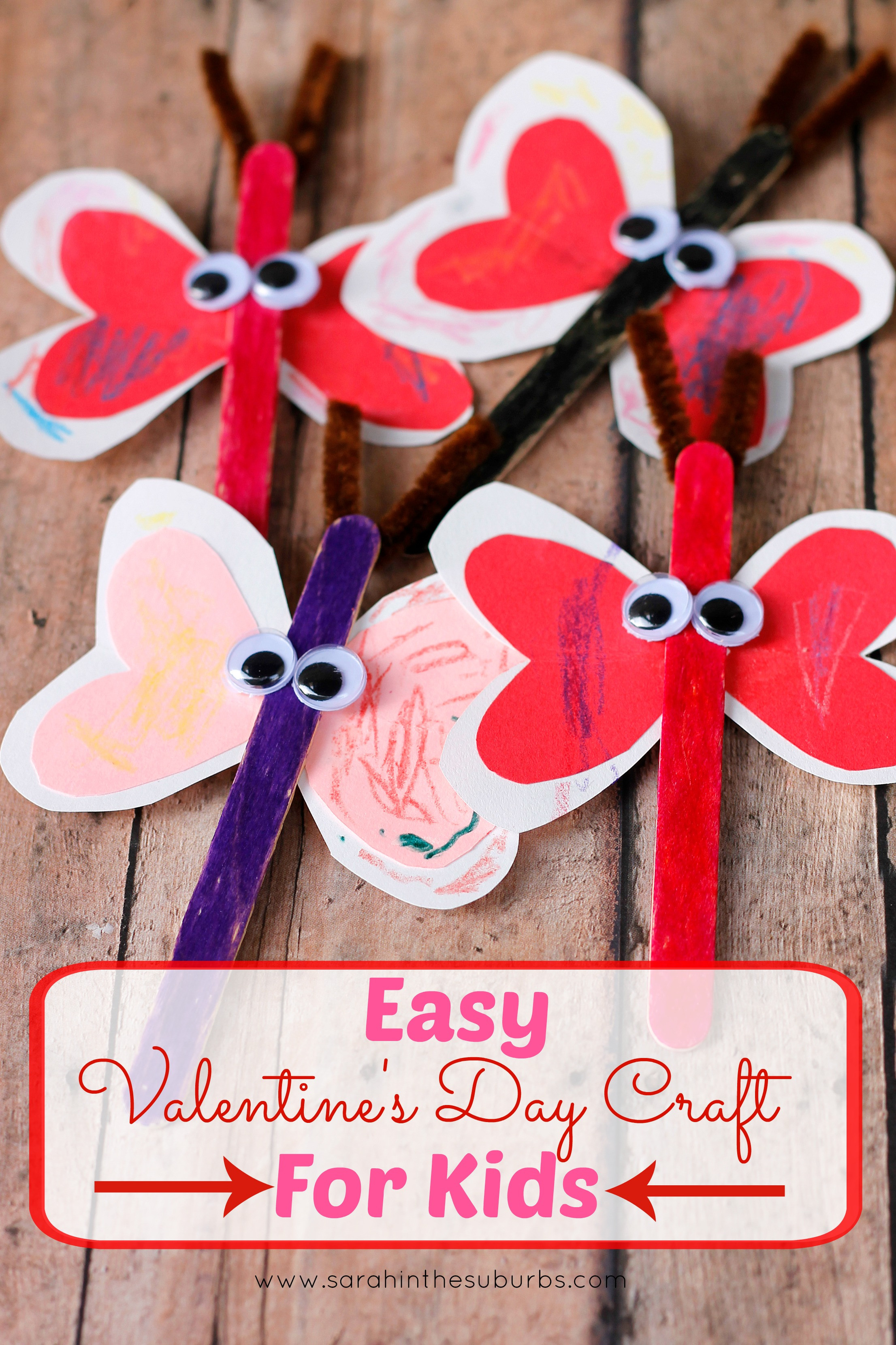 Valentine Day Crafts For Preschoolers Easy
 Love Bug Valentine s Day Craft for Kids Sarah in the Suburbs