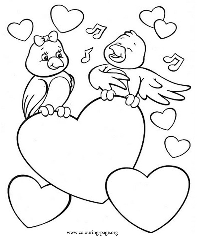 Valentine Day Printable Coloring Pages
 Cute Valentines Day Coloring Pages Coloring Home