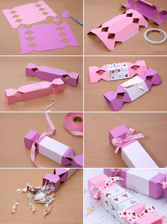 Valentine Gift Box Ideas
 diy valentine t wrapping ideas paper candy box folding