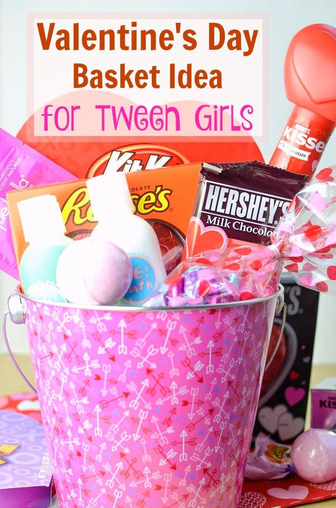 Valentine Gift Ideas For Girls
 Valentine s Day Basket Idea for Tween Girls