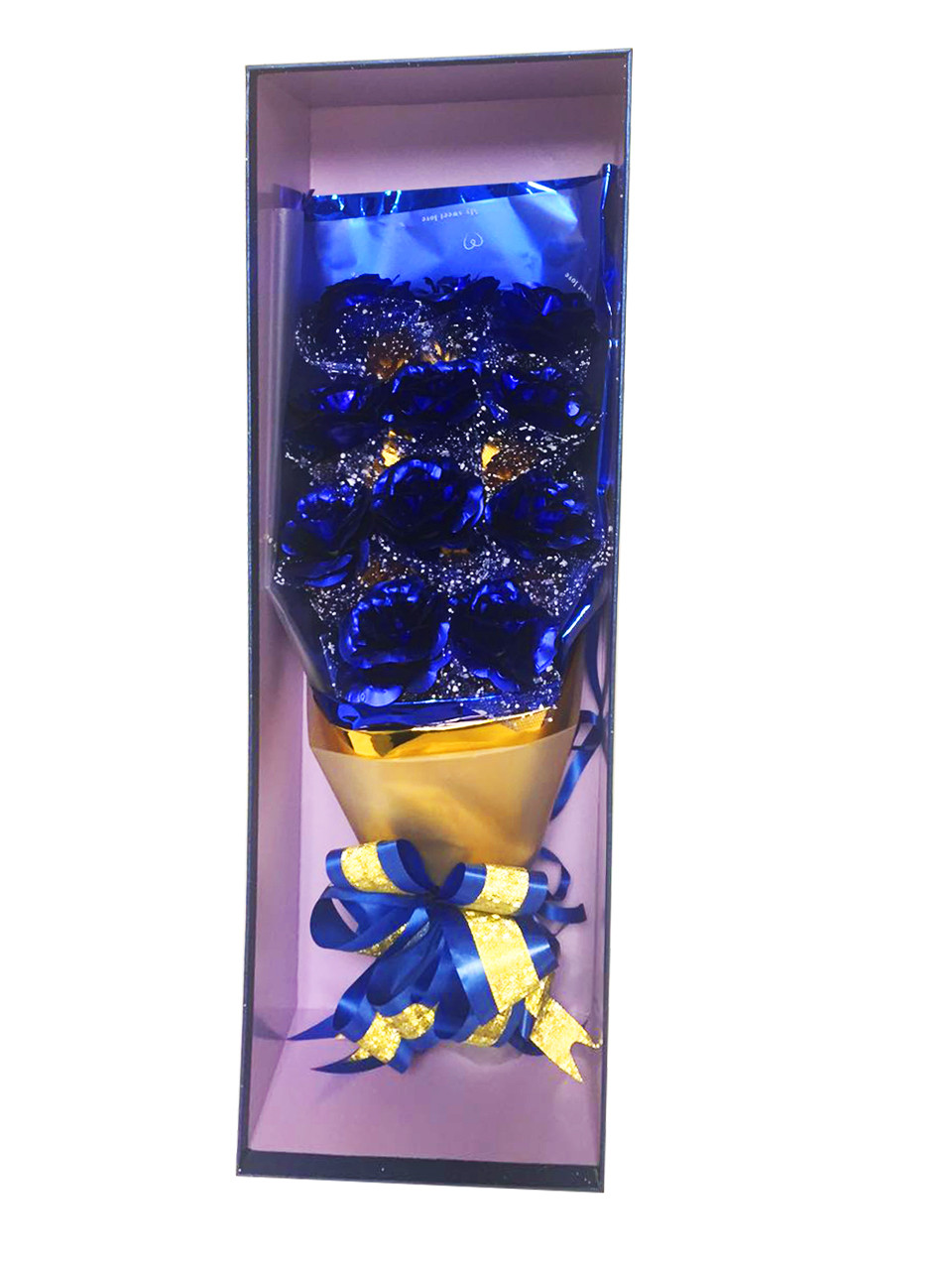 Valentine'S Gift Ideas
 Abbie Home Golden Rose Bouquet Flower Gift Box for