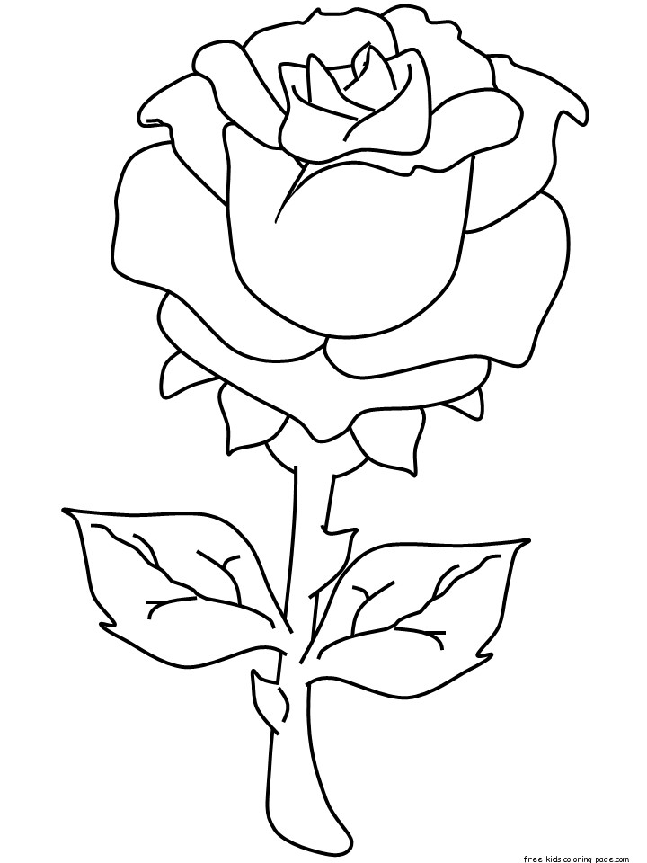Valentines Coloring Pages For Girls
 Printable Valentines Day Rose coloring pages Free