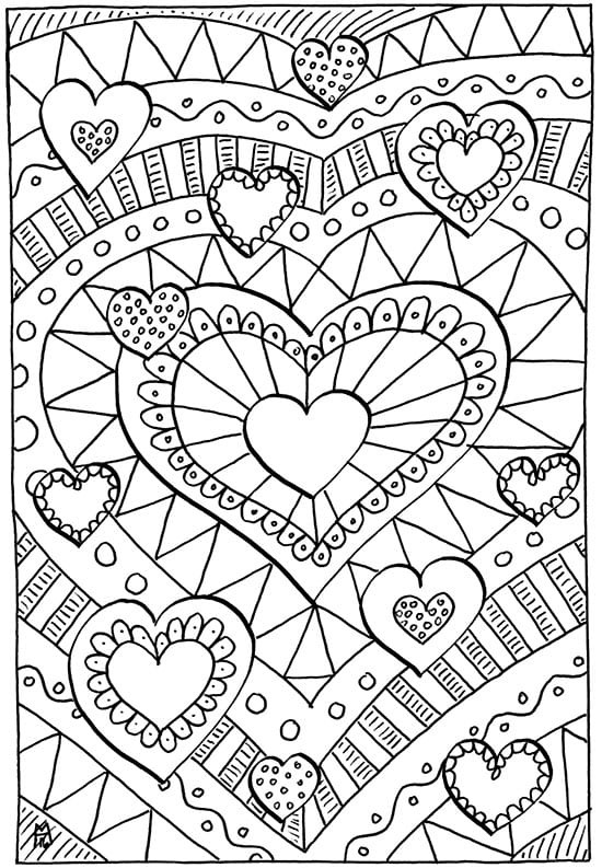 Valentines Coloring Pages For Girls
 Valentines Coloring Pages Happiness is Homemade