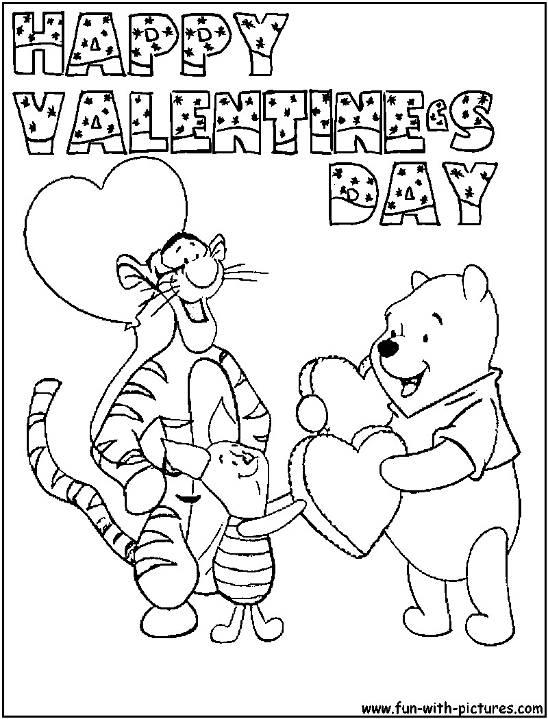 Valentines Coloring Pages For Girls
 disney happy valentines day coloring pages for girls