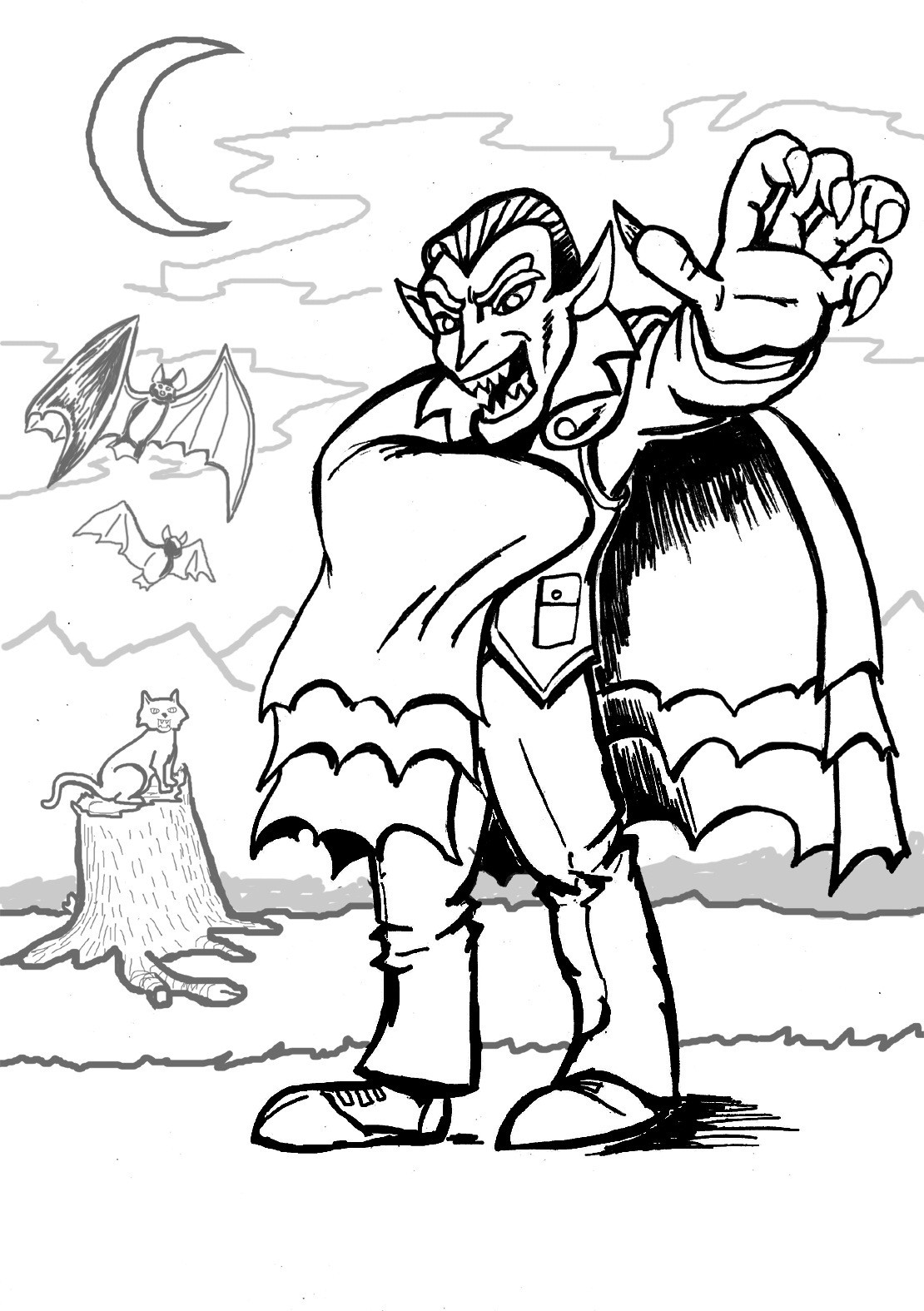 Vampire Coloring Pages
 Free Printable Vampire Coloring Pages For Kids