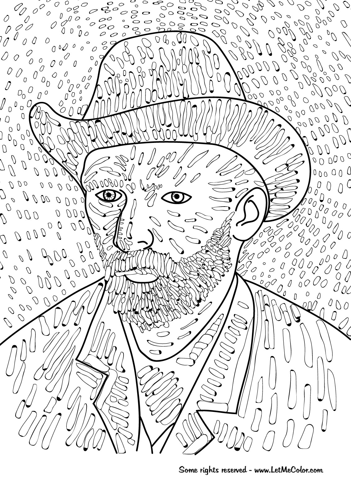 Van Gogh Coloring Pages
 LetMeColor – Free & printable coloring pages made by Dutch