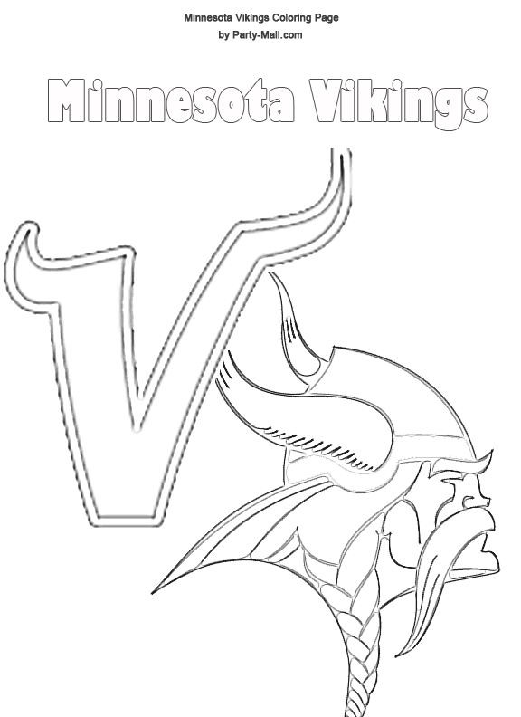 Vikings Coloring Pages
 Minnesota Vikings logo Stencil