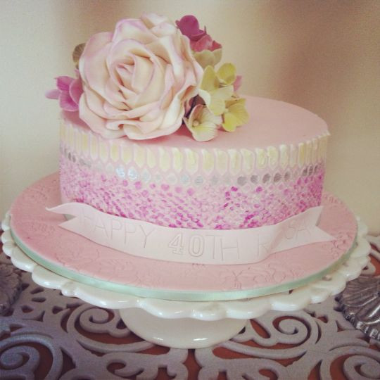 Vintage Birthday Cake
 Vintage rose birthday cake Cake by Stylemesweetcakes