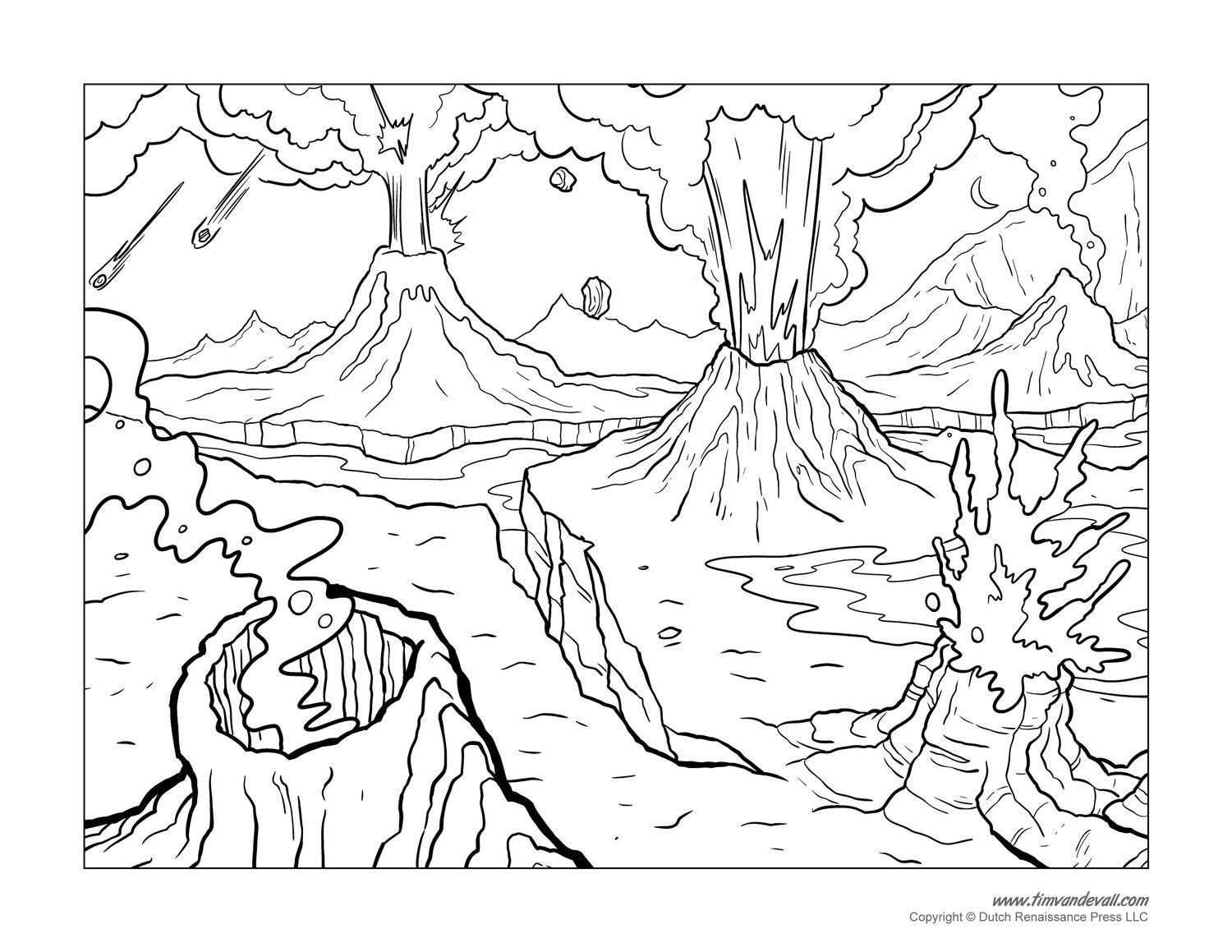 Volcano Coloring Pages
 Printable Volcano Coloring Pages Coloring Home