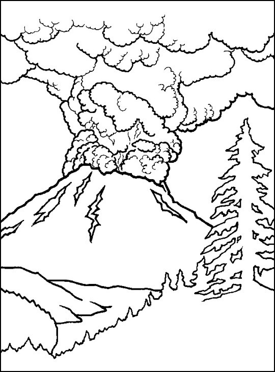 Volcano Coloring Pages
 Free Printable Volcano Coloring Pages For Kids