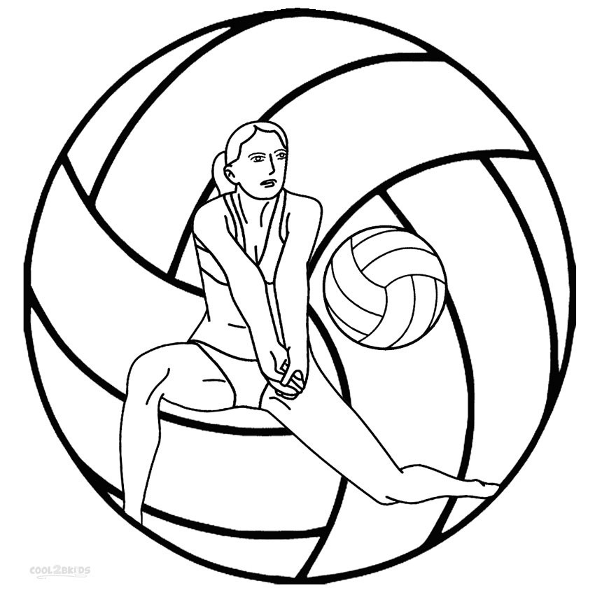 Volleyball Coloring Pages
 Printable Volleyball Coloring Pages For Kids