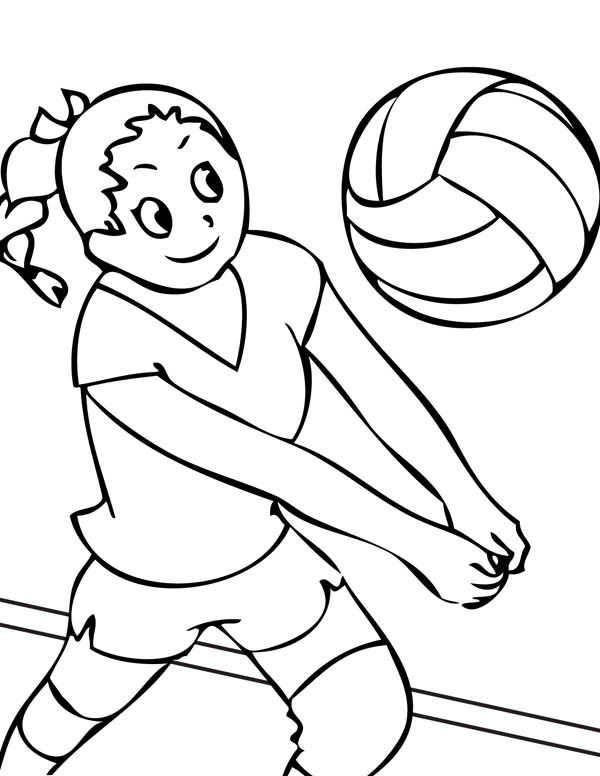 Volleyball Coloring Pages
 Volleyball Drawing at GetDrawings