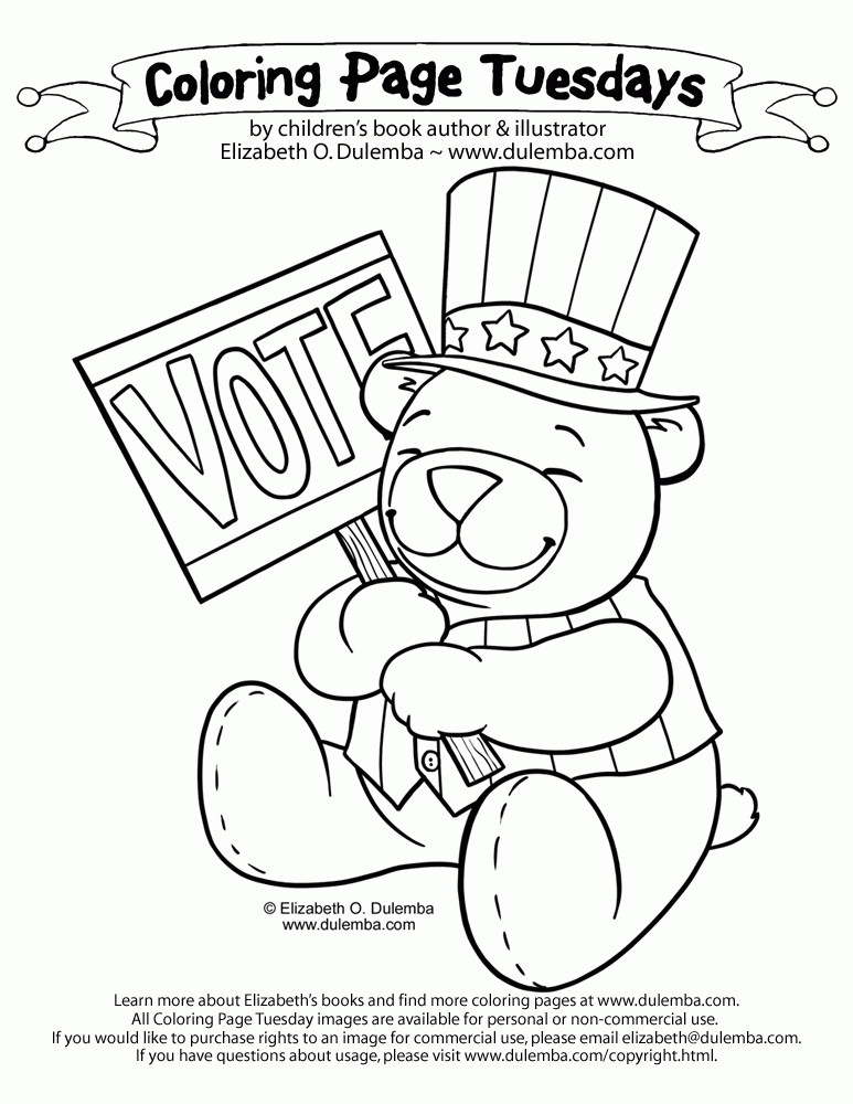 Voting Coloring Pages
 Stop Sign Coloring Page Coloring Home