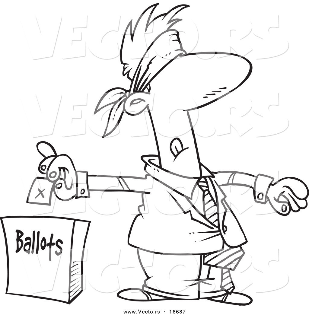 Voting Coloring Pages
 Someone Voting Clipart Clipart Suggest