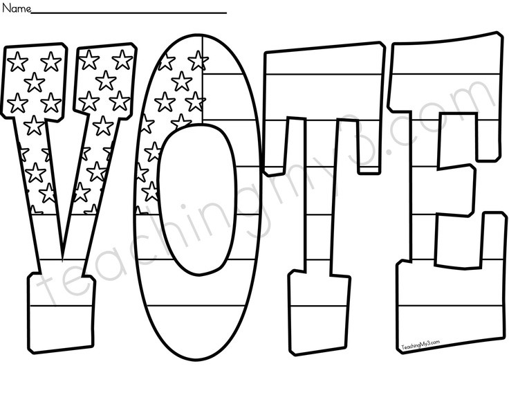 Voting Coloring Pages
 17 Best images about reading story grace for president on
