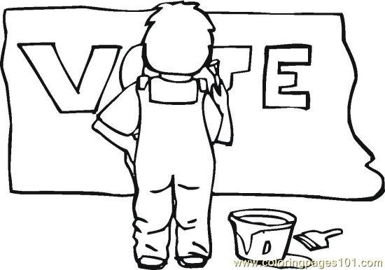 Voting Coloring Pages
 Coloring Pages Vote 27 Peoples Politics free