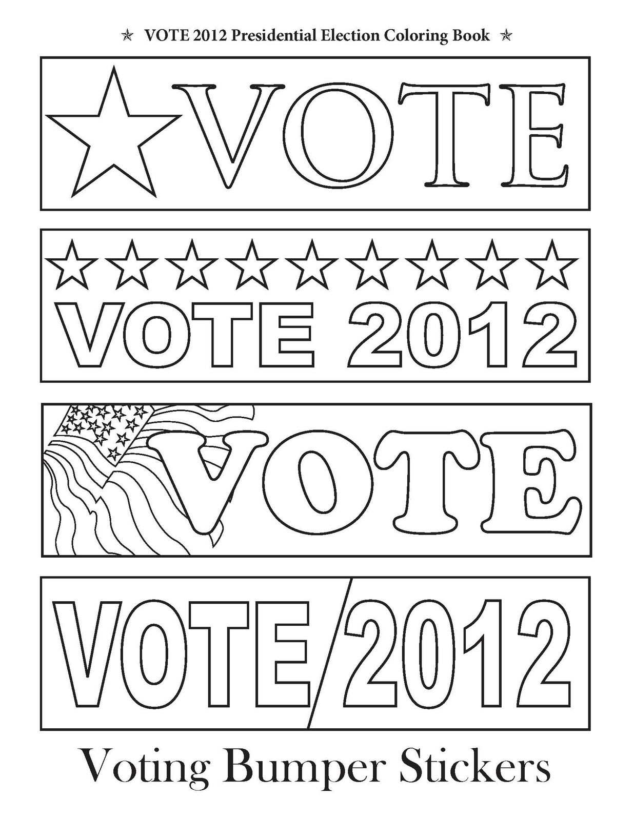 Voting Coloring Pages
 Vote 2012 Presidential Election Coloring Book November 2011