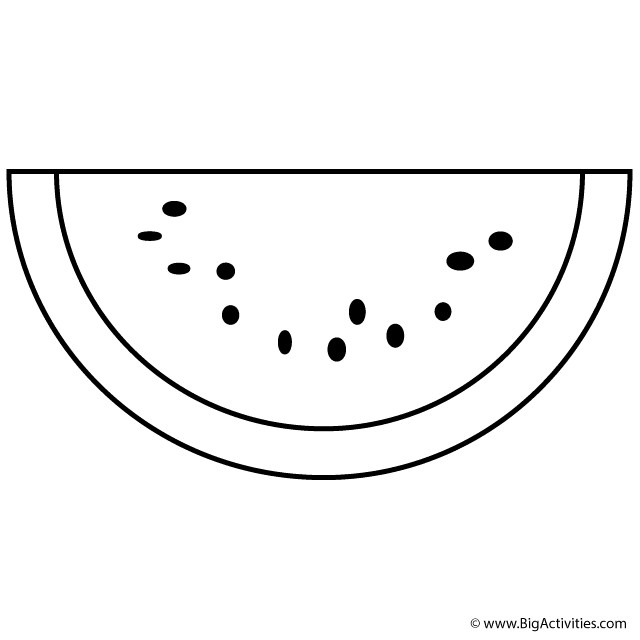 Watermelon Coloring Pages
 Watermelon Slice Coloring Page Fruits and Ve ables